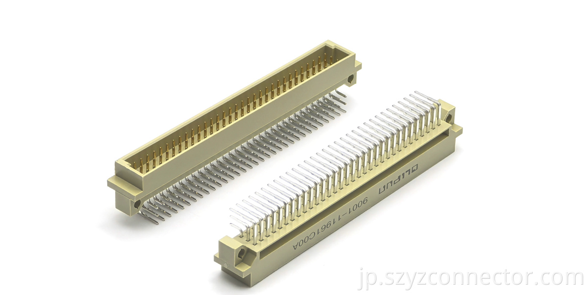 Din 41612 Connector Three Row Right Angle Male 3*32P